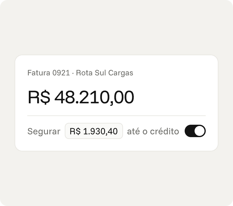 Fatura 0921 com R$ 1.930,40 a segurar até o crédito